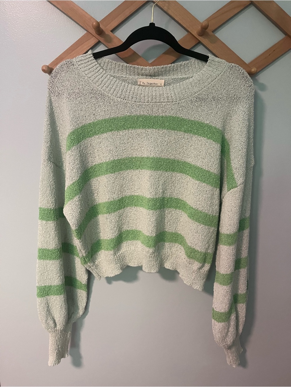 Dry Goods Striped Cropped Sweater